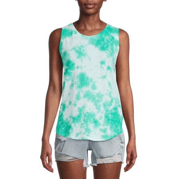 3/$20 Tie-Dye Tank, Green - Picture 3 of 10
